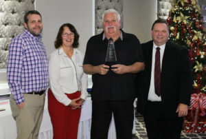 Ricky Thompson, Diane Smith, Ken Wilson of Upper Deerfield with JIF Safety Director John Geitz