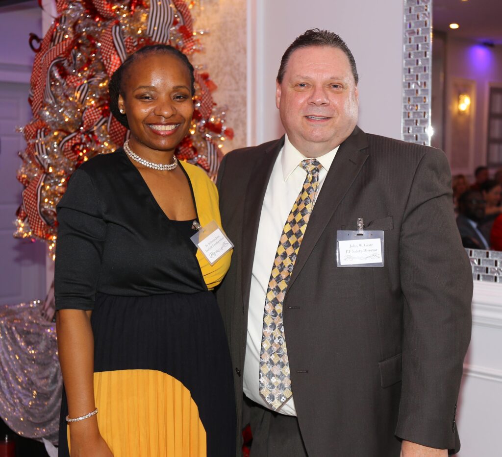 Safety District Winner Fairfield Twp School District Superintendent Dr. Ja'Shanna Jones Booker with JIF Safety Director John Geitz