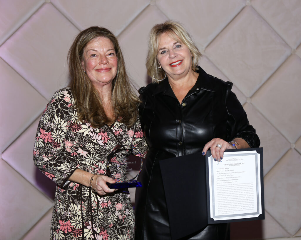 Safety Hero Winner Amy Klouchek - Shamong Twp School District Main Office Secretary with Shamong Superintendent Dr. Christine Vespe