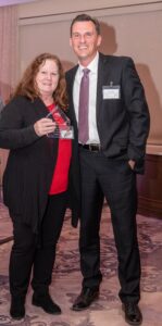 Safety Star Winner JoAnn Ricciani, Springfield Twp School Nurse with Superintendent Craig Vaughn