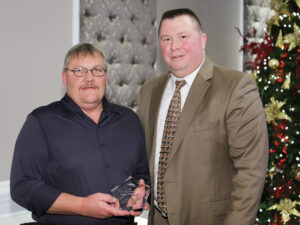 Safety Star of the Year Joe Nichols and Business Administrator Joe Collins from Elk Twp School District