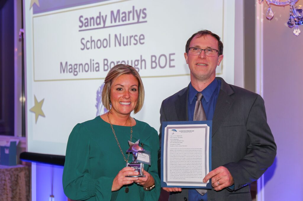 Sandy Marlys, Magnolia BOE School Nurse with Rich Clement, Magnolia BOE Supervisor of Facilities